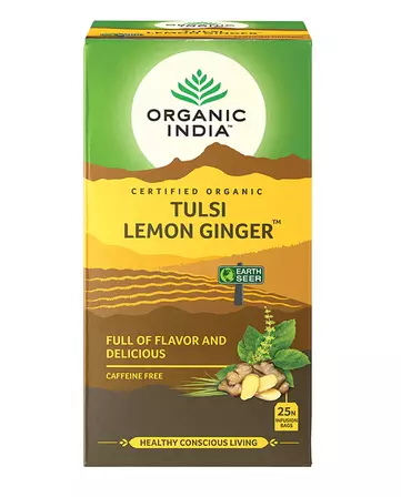 Organic India Lemon Ginger Tulsi Tea 25 bags
