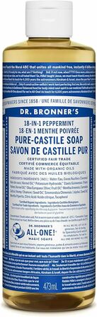 Dr Bronners Peppermint Castile Liquid Soap 437ml
