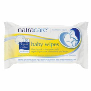 Natracare baby wipes x 50