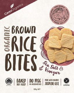 Ceres Brown Rice Bites - Sea Salt & Vinegar - 100g