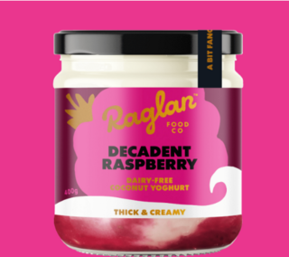 Raglan coconut yoghurt Decadent Raspberry 400g