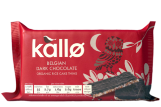 Kallo Dark Chocolate Rice Cake Thins 90g