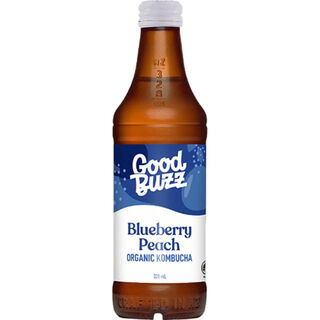 Good Buzz Blueberry Peach Kombucha 328ml