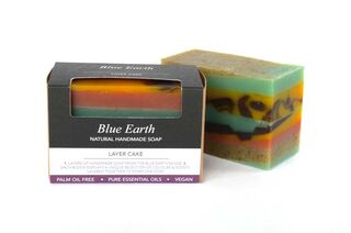 Blue Earth Layer Cake Soap Bar Large