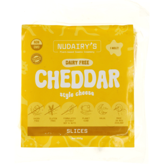 Nudairy Cheddar Slices 200g