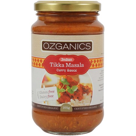 Ozganics indian tikka masala curry sauce 375g