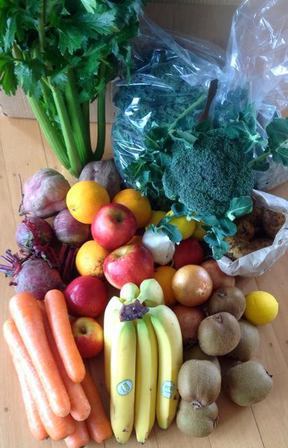 Sign up weekly large seasonal fruit/vege box 