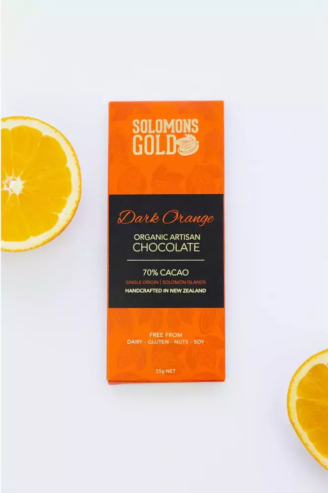 Solomon's Gold Dark Orange Chocolate 55g