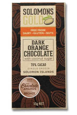 Solomon's Gold Dark Orange Chocolate 55g