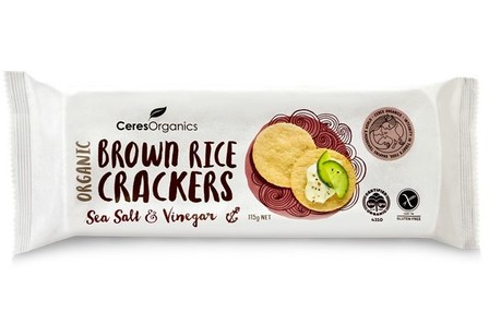 Ceres Brown Rice Crackers Salt & Vinegar