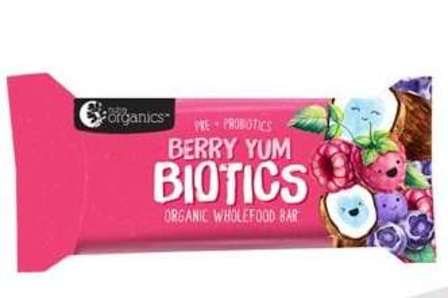 Nutra Organics Berry Yum Biotics Bar 30g