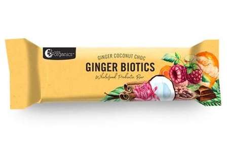 Nutra Organics Ginger Biotics Bar 45g