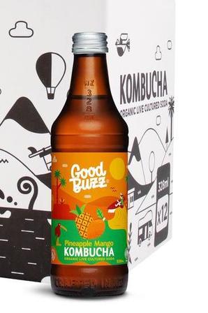 Good Buzz Kombucha Pineapple Mango