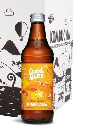 Good Buzz Kombucha Lemon Ginger 328ml