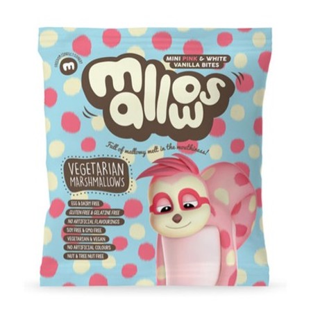 Vegan Marshmallows - mini pink & white vanilla bites