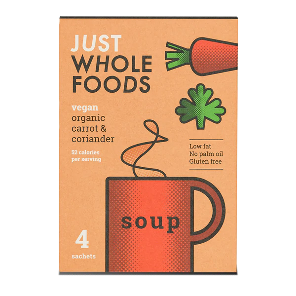 Just Whole Foods Carrot & Coriander Soup 4 sachets