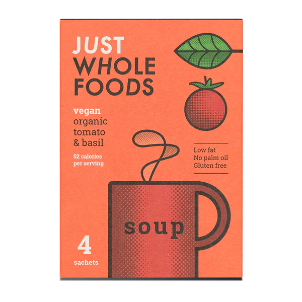 Just Whole Foods Tomato & Basil Soup 4 sachets
