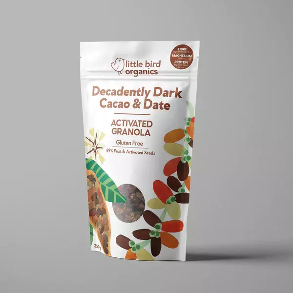 Little Bird Decadently Dark Cacao & Date Activated Granola 350g