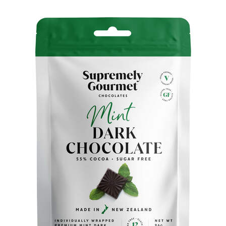 Supremely Gourmet Premium Dark Mint Chocolate 12 squares