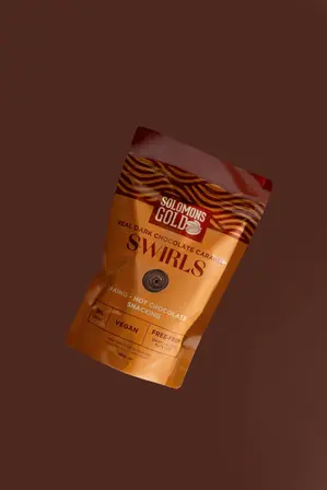 Solomon's Gold Chocolate Swirls - Caramel 150g