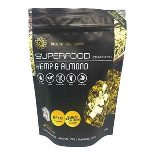 Natural Abundance Hemp & Almomd Crackers 100g