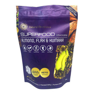 Natural Abundance Almond, Flax & Kumara Crackers 100g