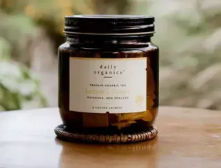Daily Organics Lemon & Ginger Loose leaf tea jar 40g